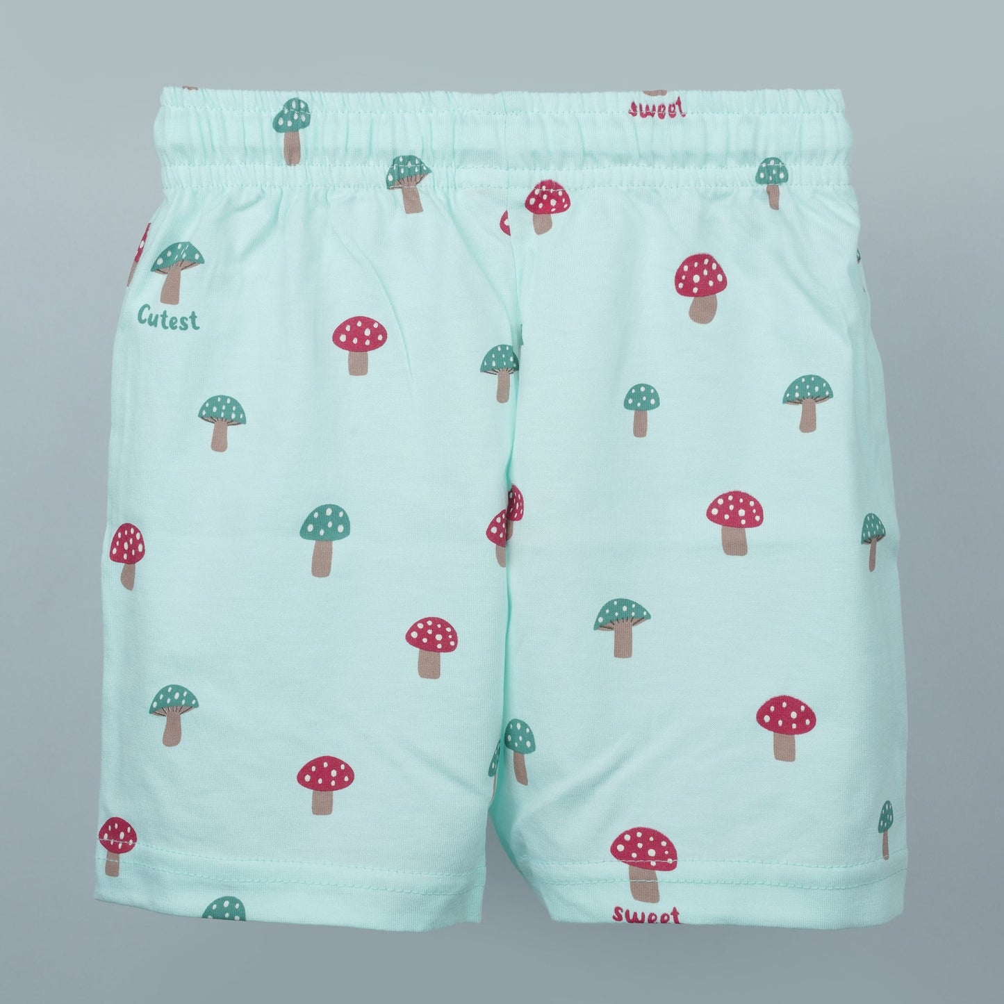 Sky Blue Mid-Thigh Drawstring Shorts