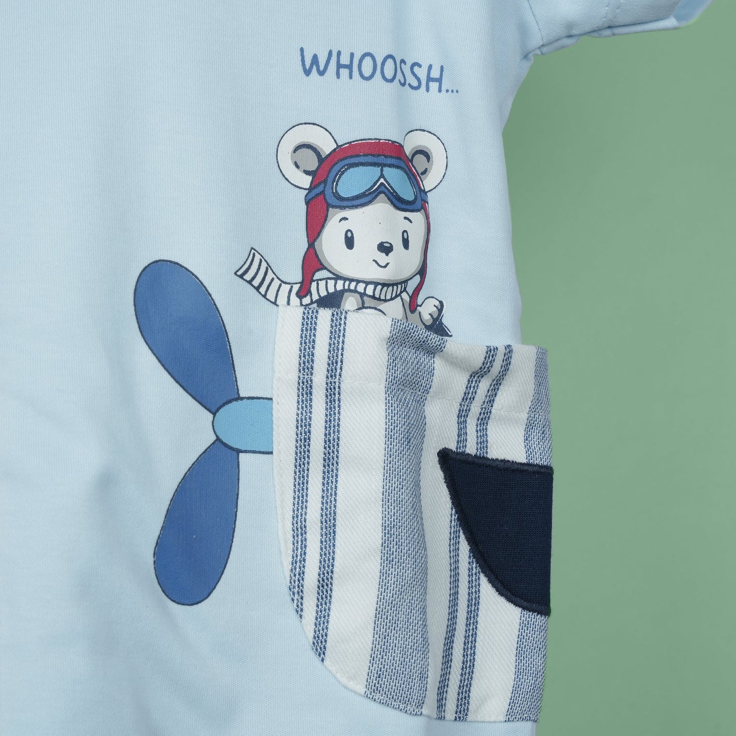 Whoossh' Blue T-Shirt & Shorts Set