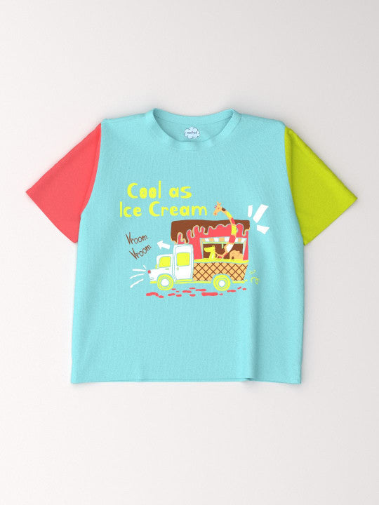 Ice Cream & Vroom Vroom Sky Blue Tee
