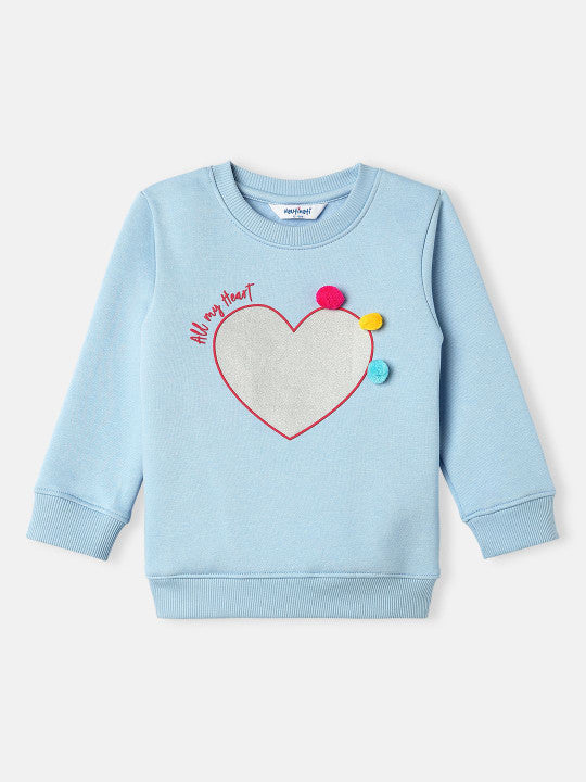 All My Heart' Sky Blue Fleece Pullover