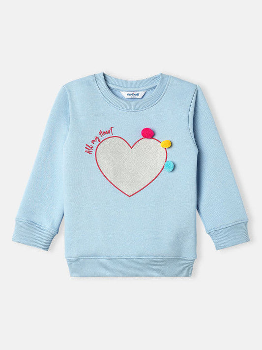 All My Heart' Sky Blue Fleece Pullover
