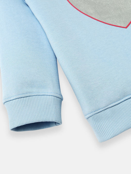 All My Heart' Sky Blue Fleece Pullover