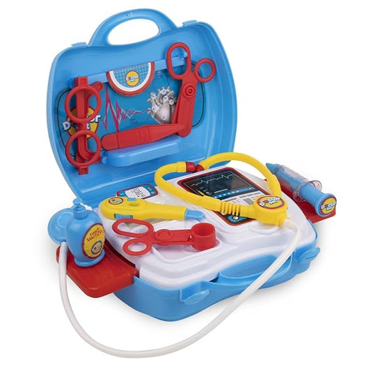 Doctor Set for Kids Doctor Set Doctor Set for Kids Girl Doctor Set for Kids Above 3 years Dr Set for Kids Doctor Kit Pretend Play Doctor Set with Foldable Suitcase & 18 Instruments (Blue)