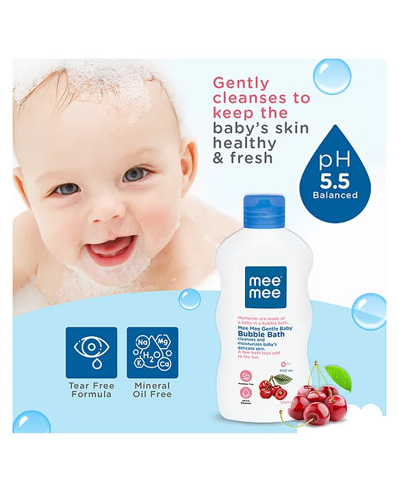 Mee Mee Gentle Baby Bubble Bath Cherry - 400 ml