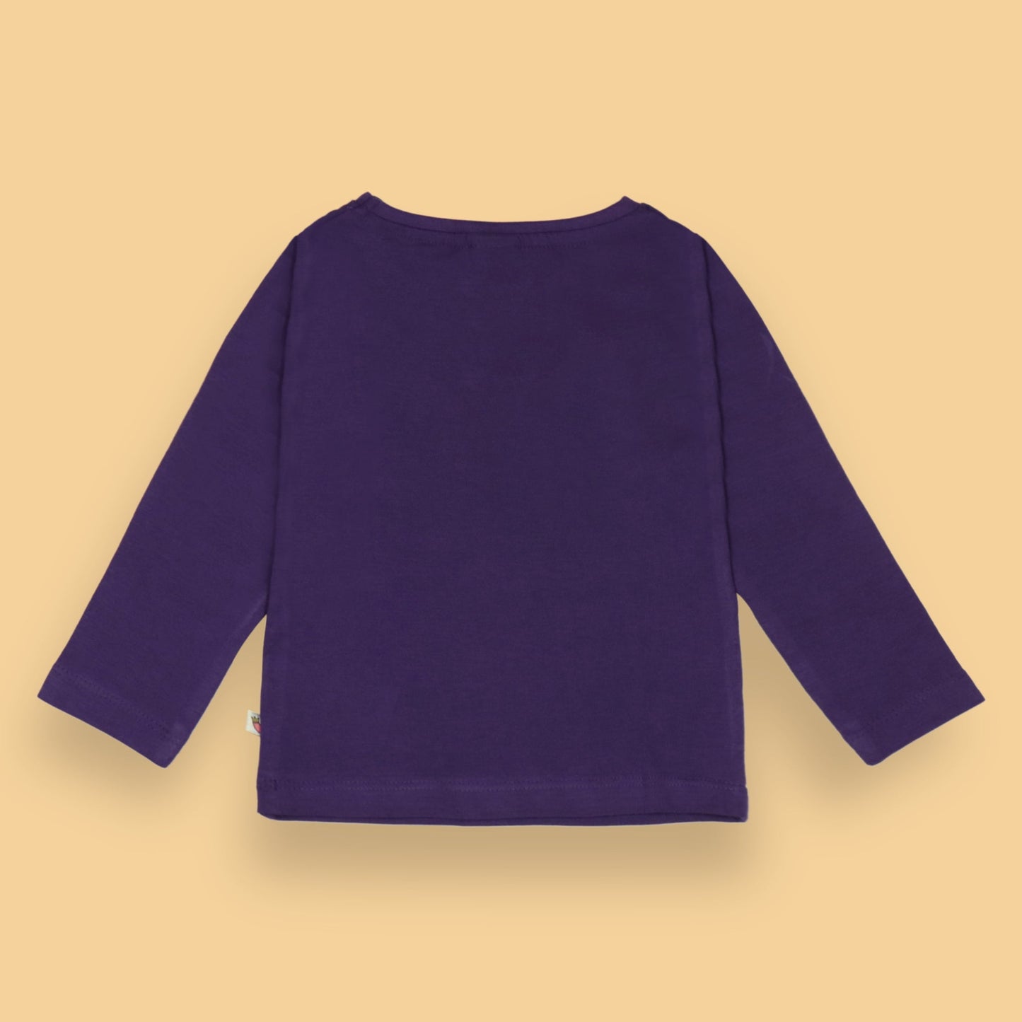 Ollypop Girl Purple 'Daughter of a Queen' Placement Print Cotton Full Sleeve T-Shirt