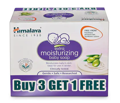 Himalaya Extra Moisturizing Baby Soap (Buy 3 get 1 Free)