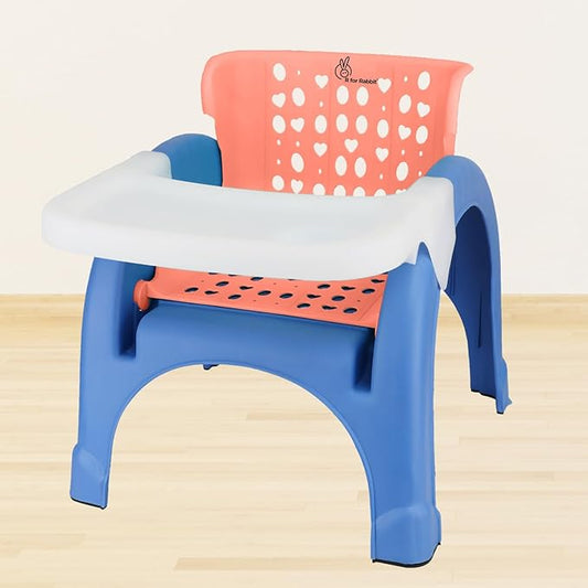 R for Rabbit Jelly Bean Kids Table and Chair Set – Safe, Sturdy & Colorful Furniture for Toddlers – Orange Blue