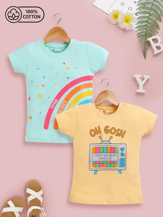 Fresh & Bright – Orange & Mint Girls’ T-Shirts