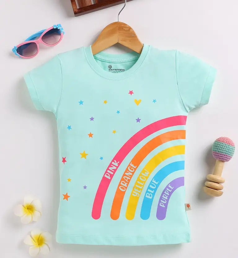 Fresh & Bright – Orange & Mint Girls’ T-Shirts
