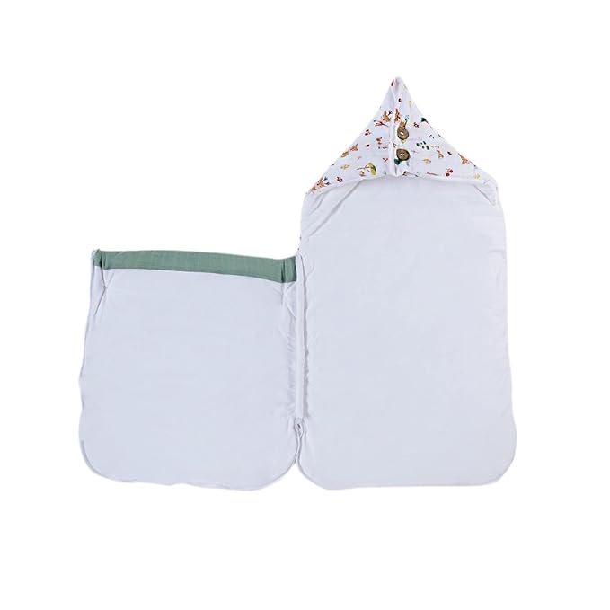 Haus & Kinder 3-in-1 Baby Sleeping Bag & Carry Nest | Cotton Bedding Set for Infants & Newborns | Portable, Travel-Friendly & Skin-Safe | 0–12 Months (Whimsical Woodland)