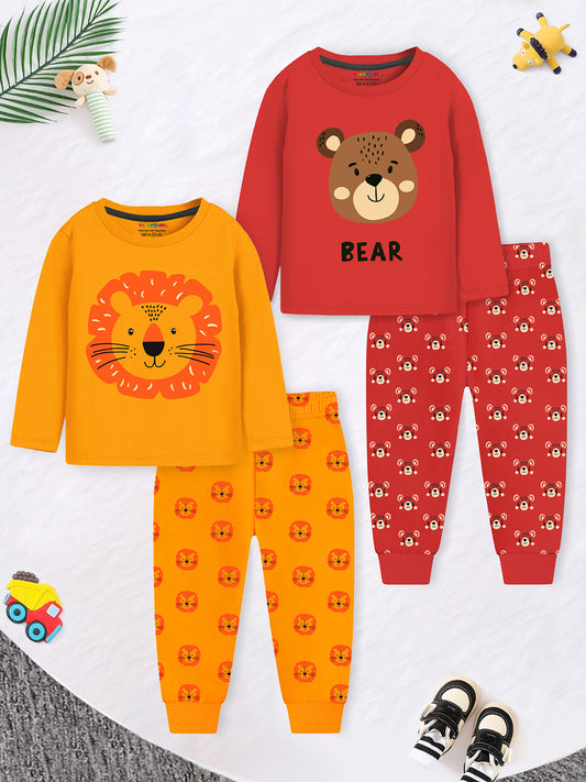 Grizzly Grooves! Full-Sleeve 'BEAR' T-Shirt & Cozy Jogger Set