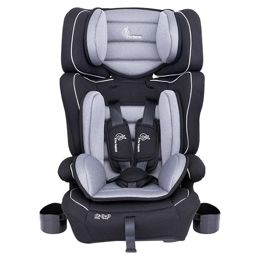 R for Rabbit Ride-On with Storage – 8 kg, Smart Auto-Fold, EN 1888 Certified, 360° Rotatable Seat, Compact Travel-Friendly Design – Black