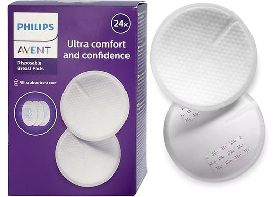 Philips Avent Disposable Breast Pads – Pack of 24 – SCF254/24 – Soft & Absorbent