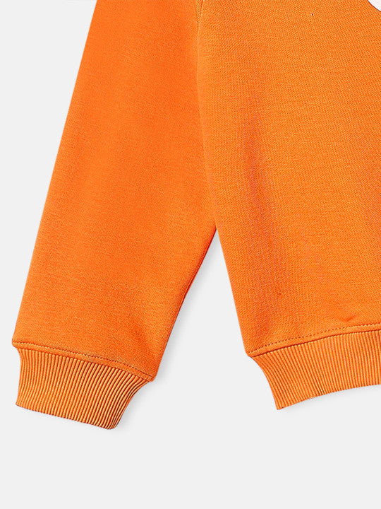 Orange Warm Sweatpant & Sweatshirt Set