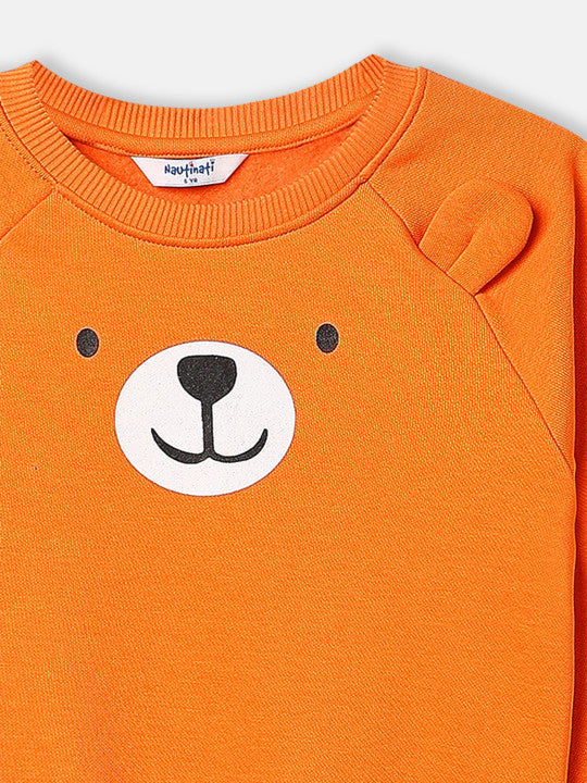Orange Warm Sweatpant & Sweatshirt Set
