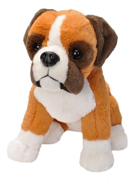 WILD REPUBLIC Sitting Dog Boxer Stuffed Animal Plush Toy Gift for Kids