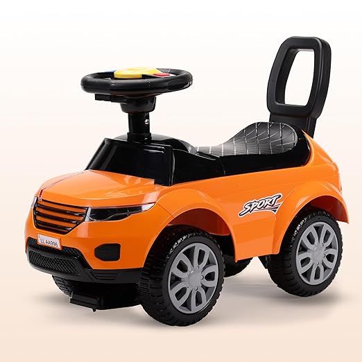 LuvLap Sunny Ride-On Push Car – Orange – Music, Horn, Safety Guard & Storage – 1–3Y