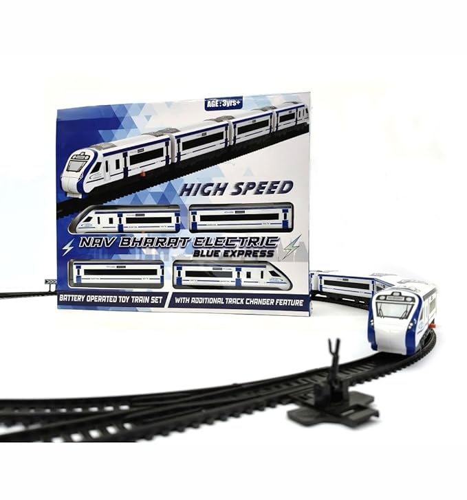 Vande Bharat Bullet Train Set – Battery Operated with Tracks & Coaches