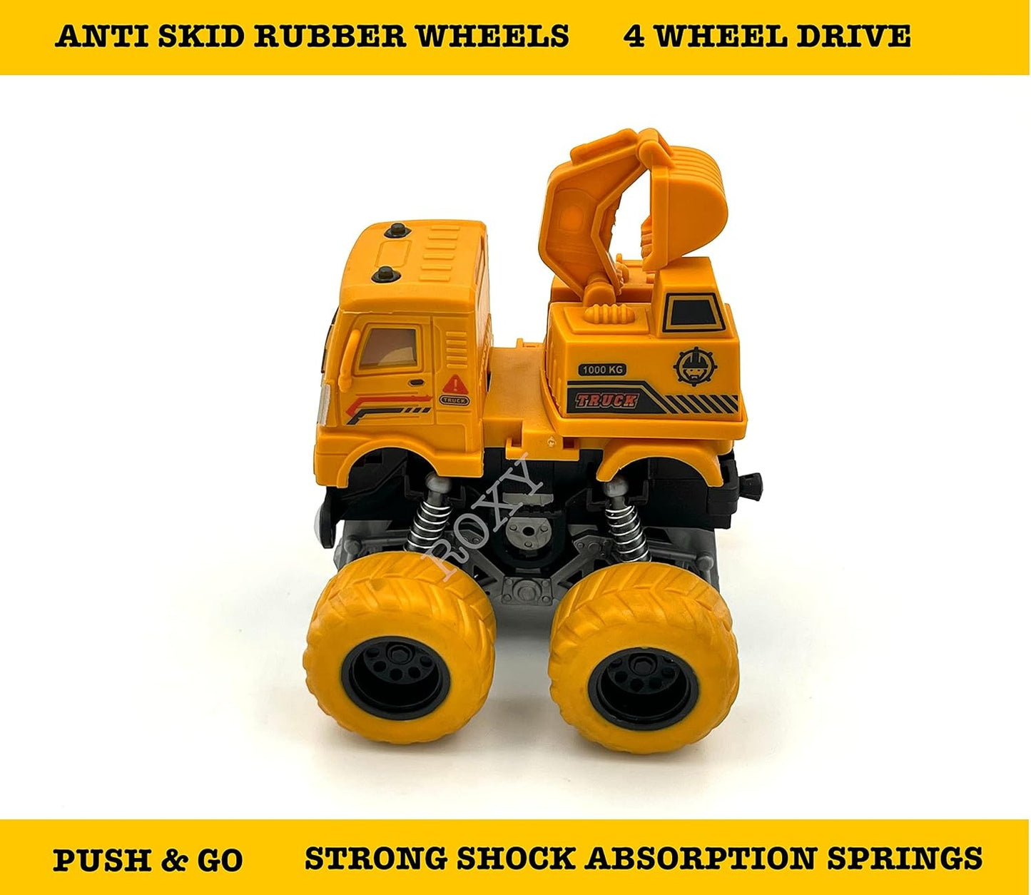 ITOYS Orange Friction Powered Truck – Durable Push & Go Toy Vehicle