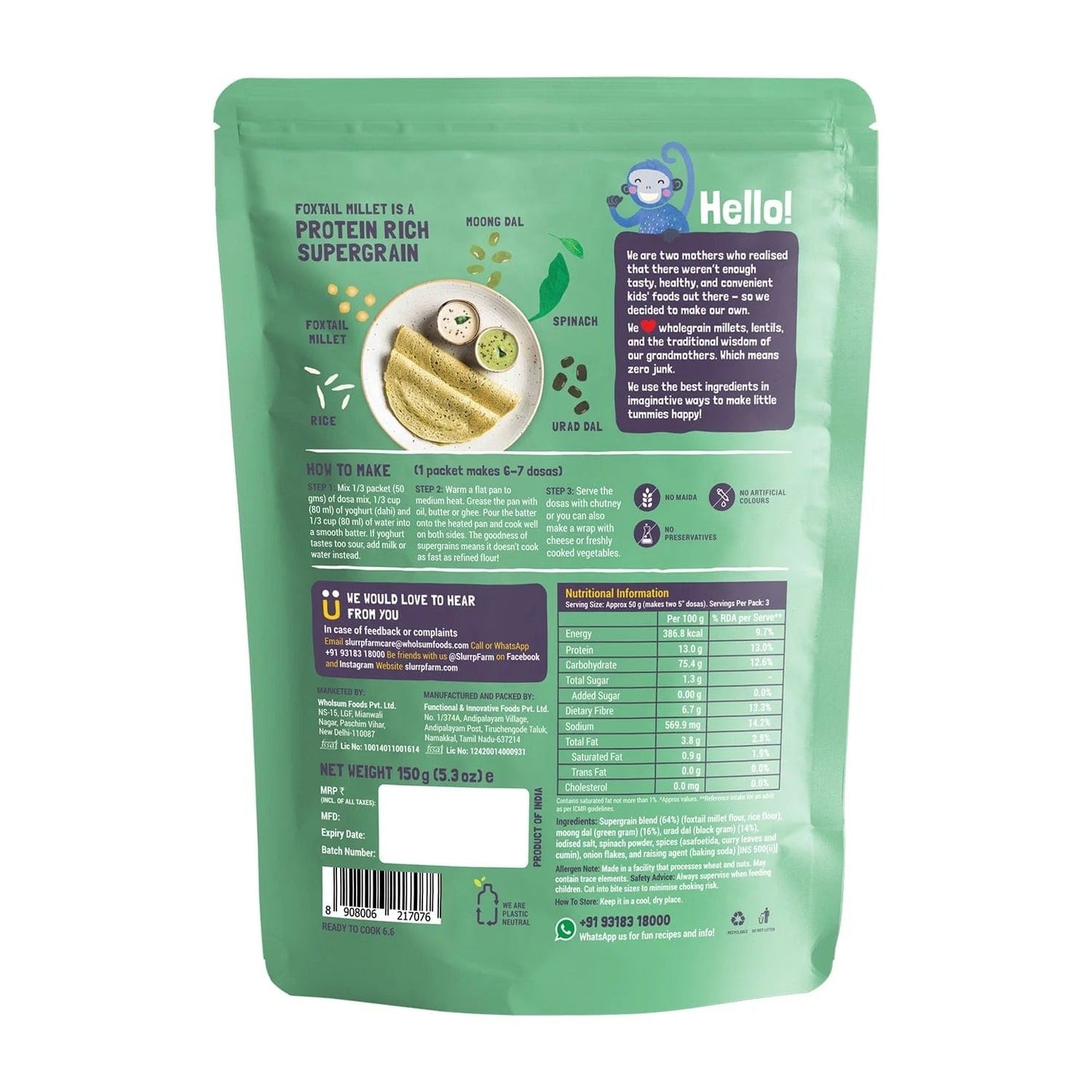 Slurrp Farm Super Combo- Millet Dosa (Pack of 2)
