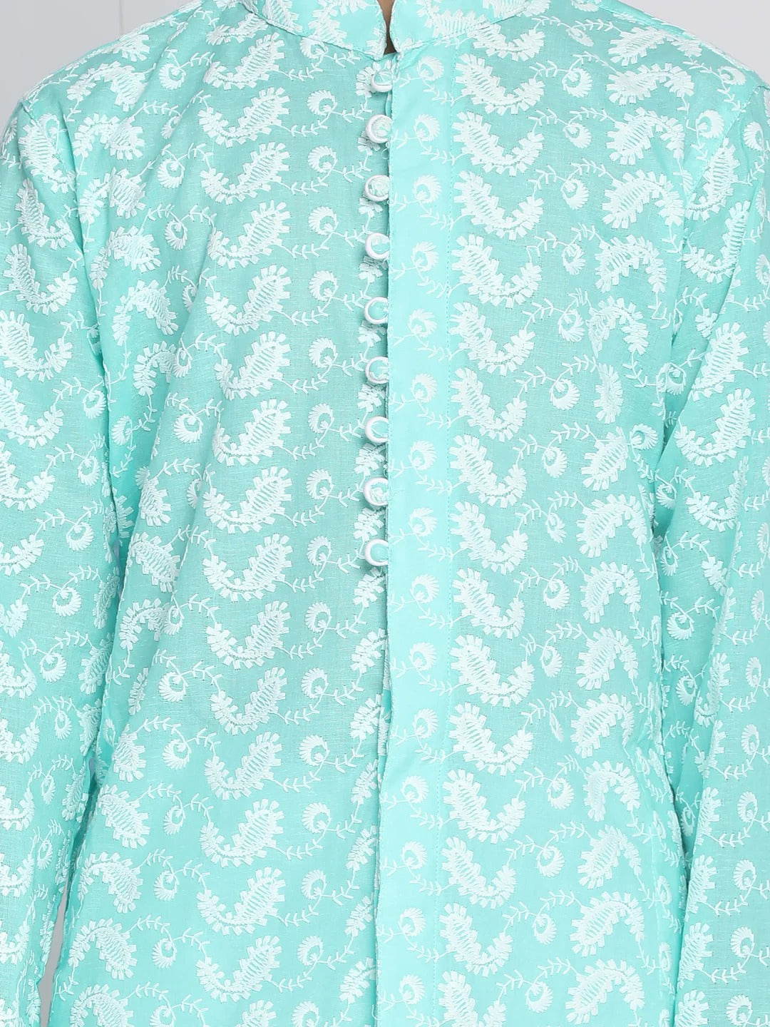 Charming in Green – Cotton Kurta Pyjama for Kids