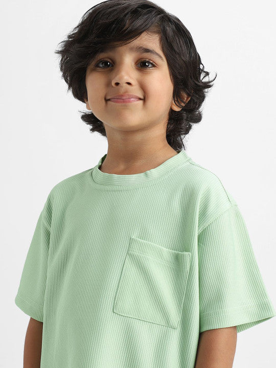 Solid Green T-Shirt & Quick-Dry Shorts Set