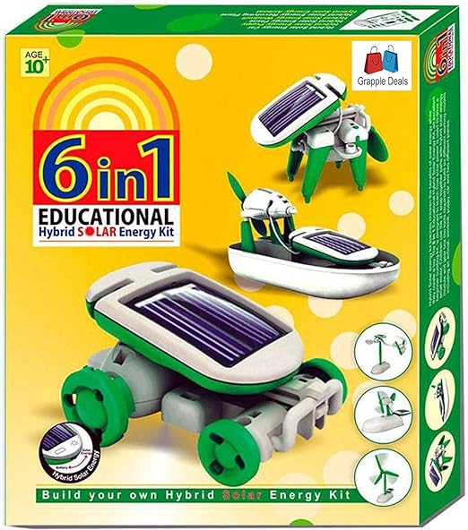6-in-1 Educational Hybrid Solar E Kit Series 1 – Fun STEM Building Set – Ages 8+