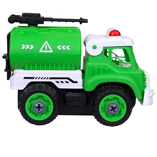 DIY-Fire Truck Ladder Fire Truck Toy Children Vehicles Truck Set DIY Kids STEM Toys Platform Ladder Construction Vehicles Toys for Kids