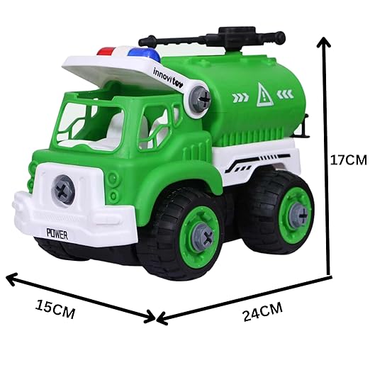 DIY-Fire Truck Ladder Fire Truck Toy Children Vehicles Truck Set DIY Kids STEM Toys Platform Ladder Construction Vehicles Toys for Kids
