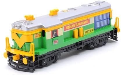 Centy Locomotive Train Engine- Green Yellow- Looks Like Real Train Engine- Pull Back Action- 8 Wheel Train Toy for Toddler