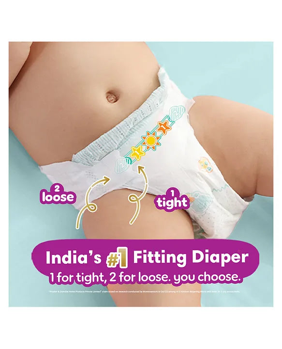 P&G Pampers Diaper Pants, Premium Taped & Adjustable Fit, Suitable for All Skin Types - 62 Pcs