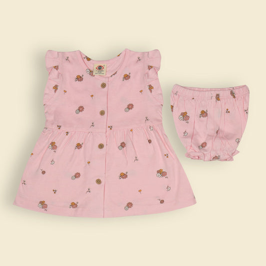 Peachy Bloom Playtime Set by Zero Breezy Frock & Comfy Bloomer Duo