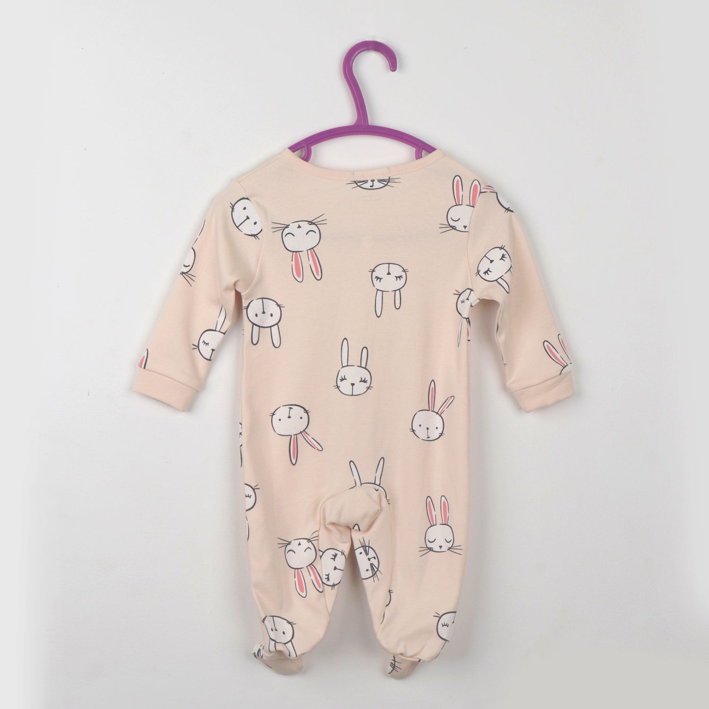 Extra Soft Peach Cotton Romper for Kids | Cucumber Unisex Full Sleeve, All-Over Print Wear