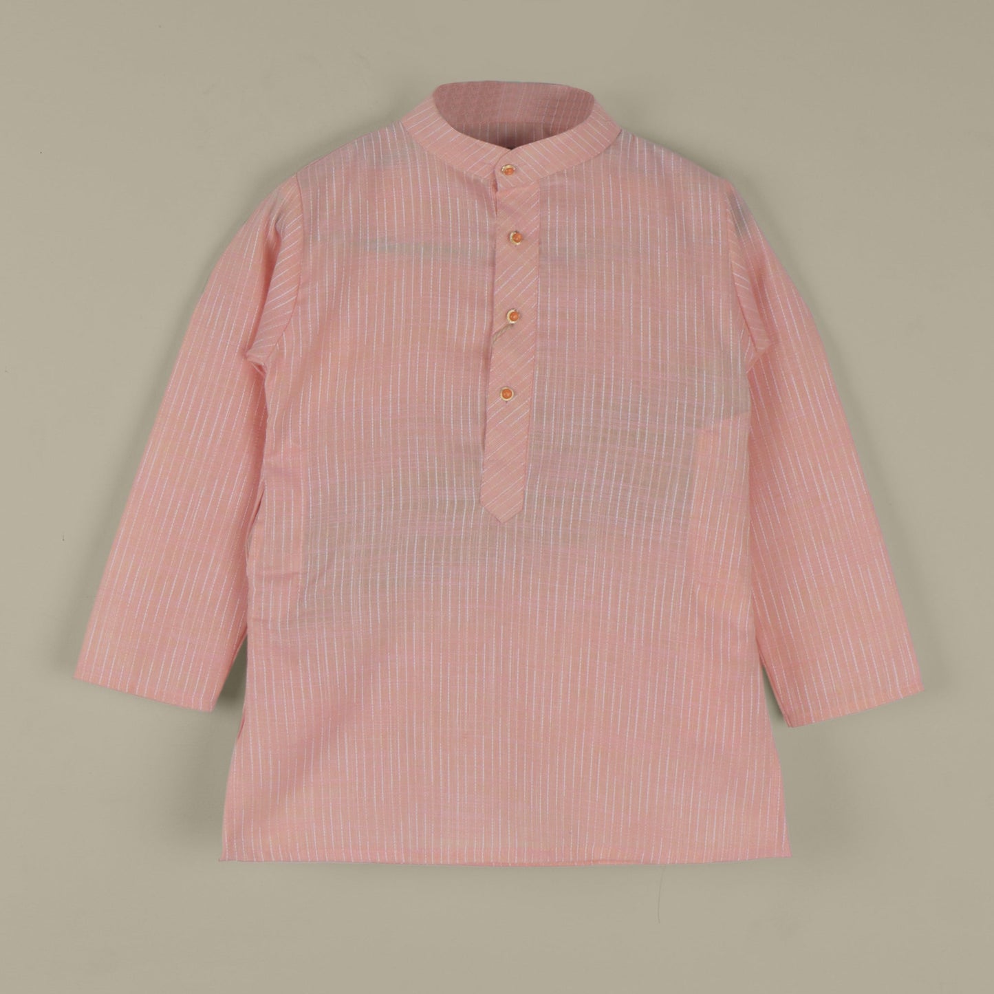 Peach Perfection – Embroidered Kurta Pyjama for Boys