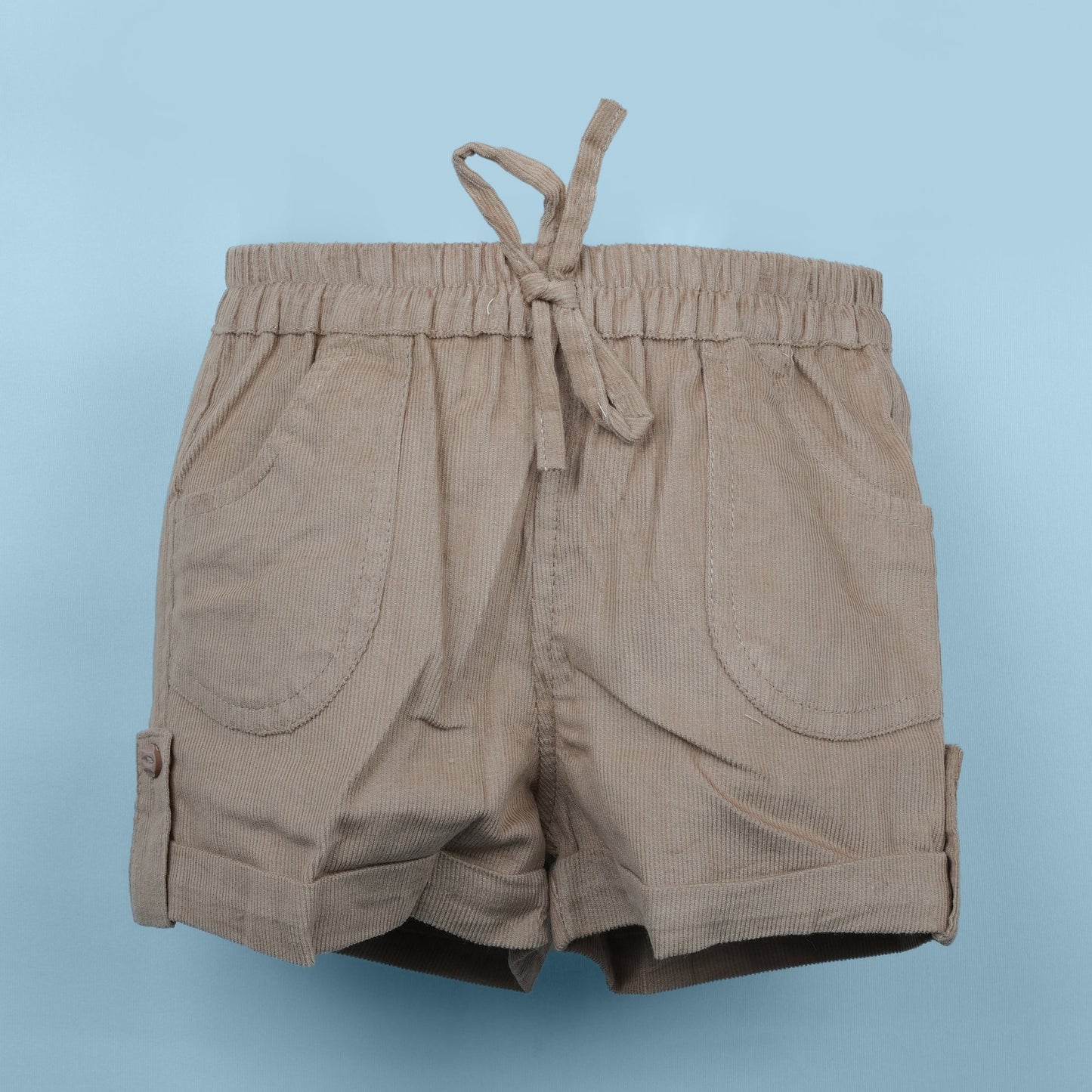 Peach Glow – Boys’ Printed T-shirt & Shorts Ensemble