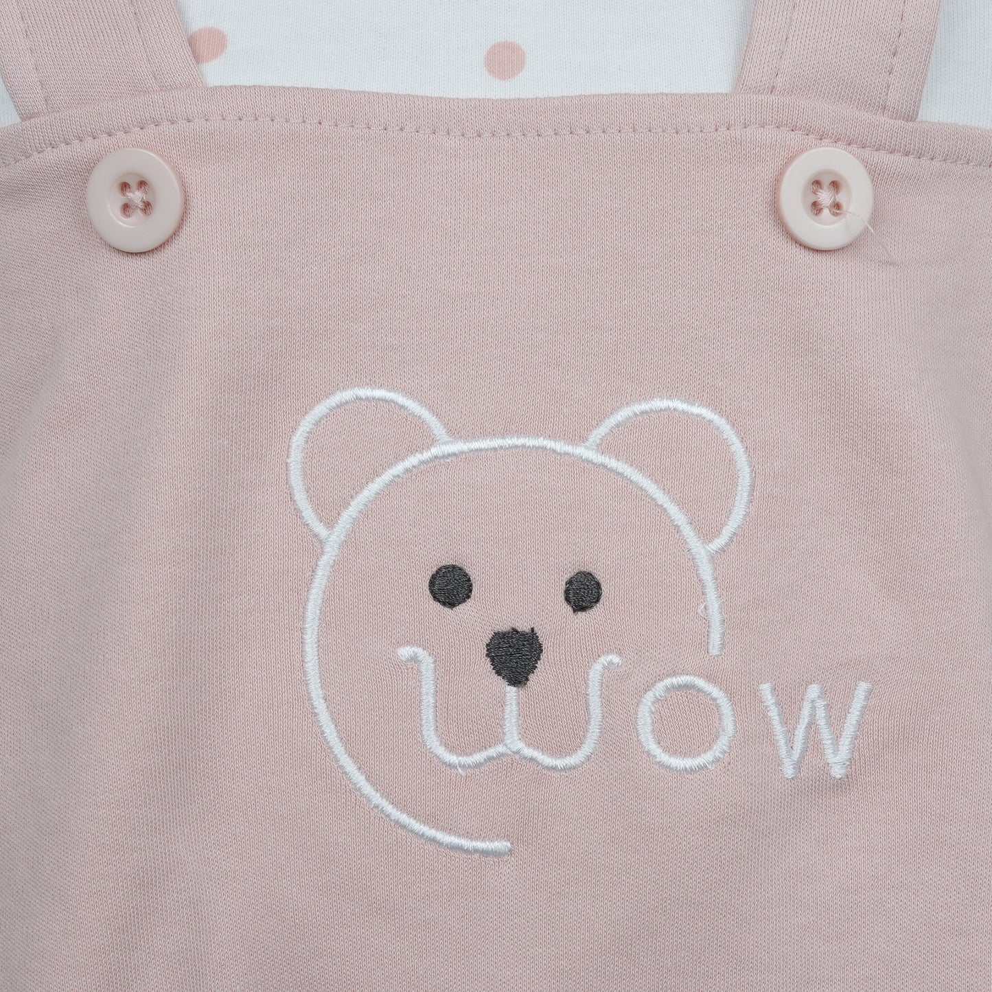 Little WOW – Neo Nate Unisex Cotton Romper in Peach
