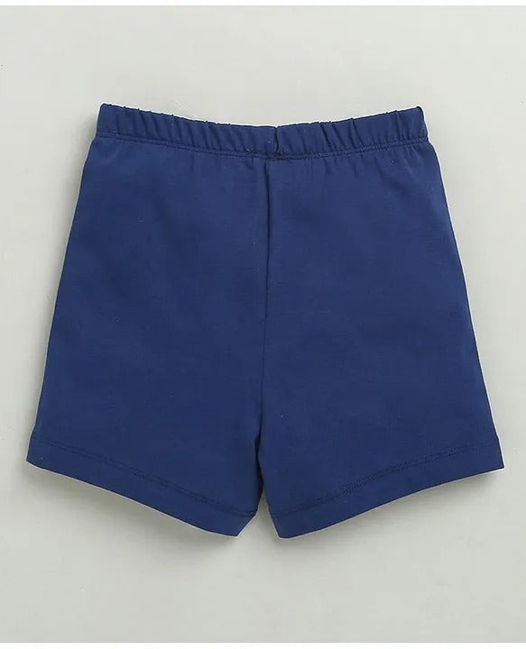 Bumzee Boy's Peach "LiTTLE STAR" T-Shirt & Shorts Set (AOP)