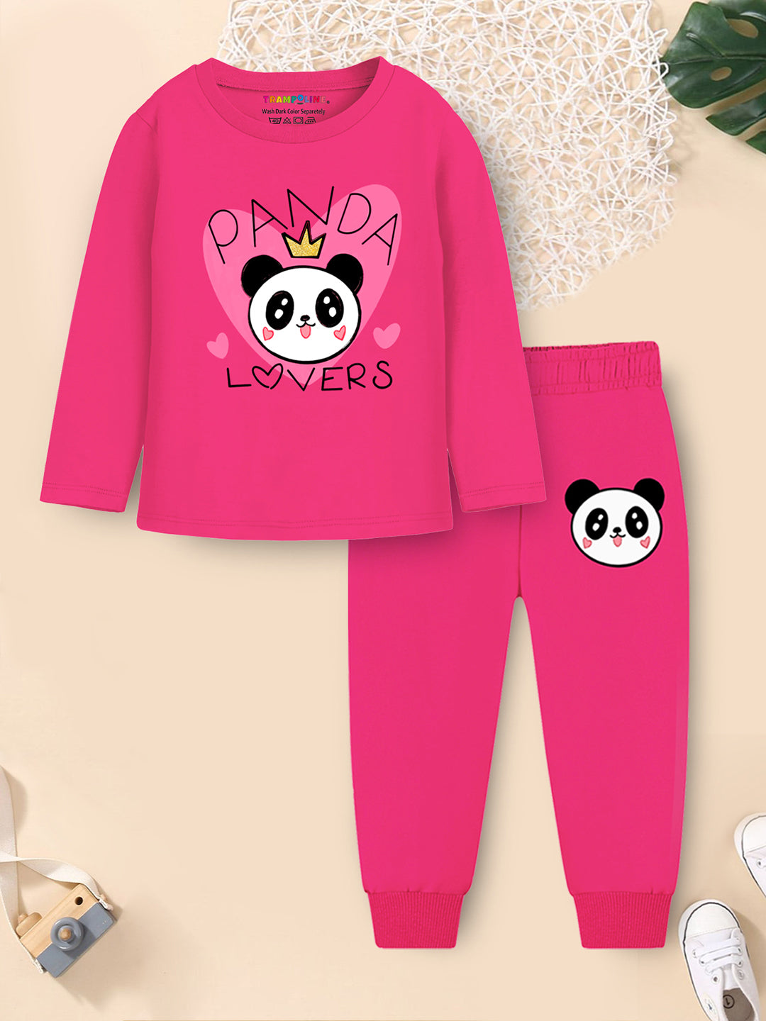 Trampoline Girl's 2-Pack 'PANDA LOVERS' T-Shirt & Pyjama Set