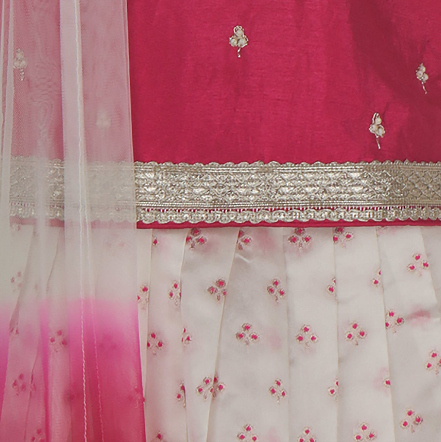 Sparkle & Shine – Embroidered Pink Lehenga for Girls