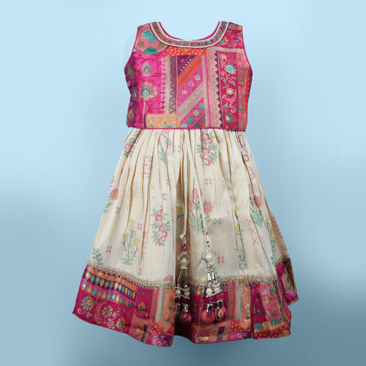 Shine Bright in Pink – Girl Wear Girls’ Sequined Lehenga Choli Set