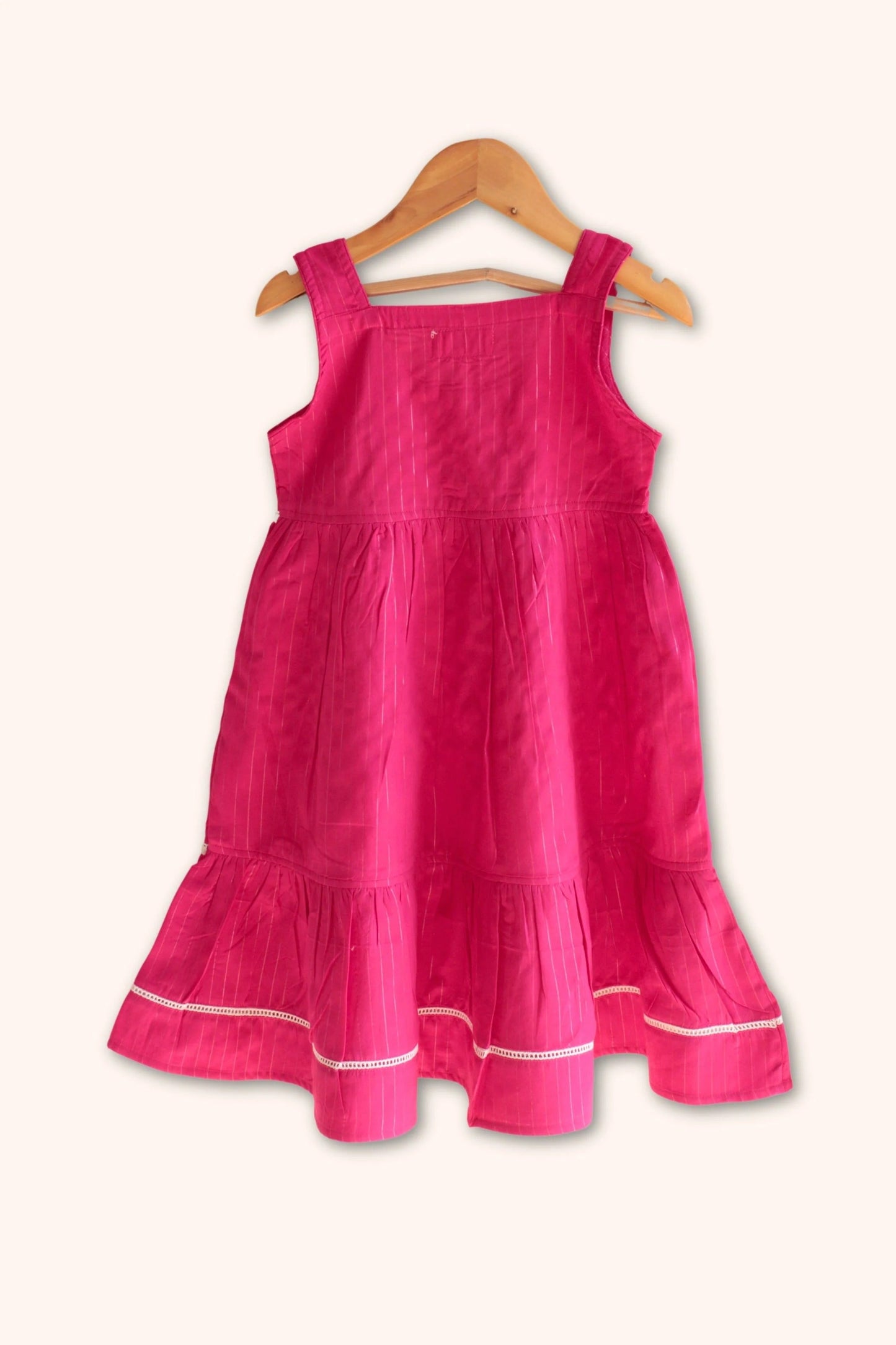Peekaboo Starry Charm – Girls’ Partywear Lace Dress