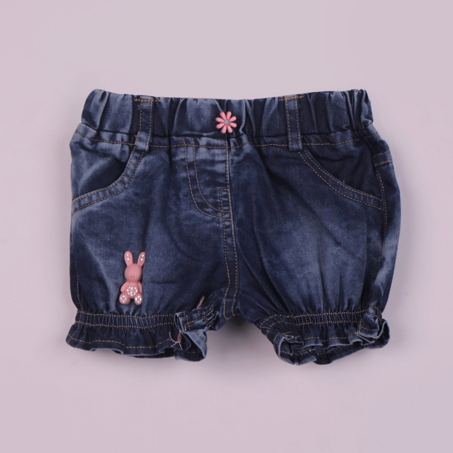 Girls Dark Pink Cotton Top & Denim Shorts Set | Perfect for Bengaluru’s Sunny Days