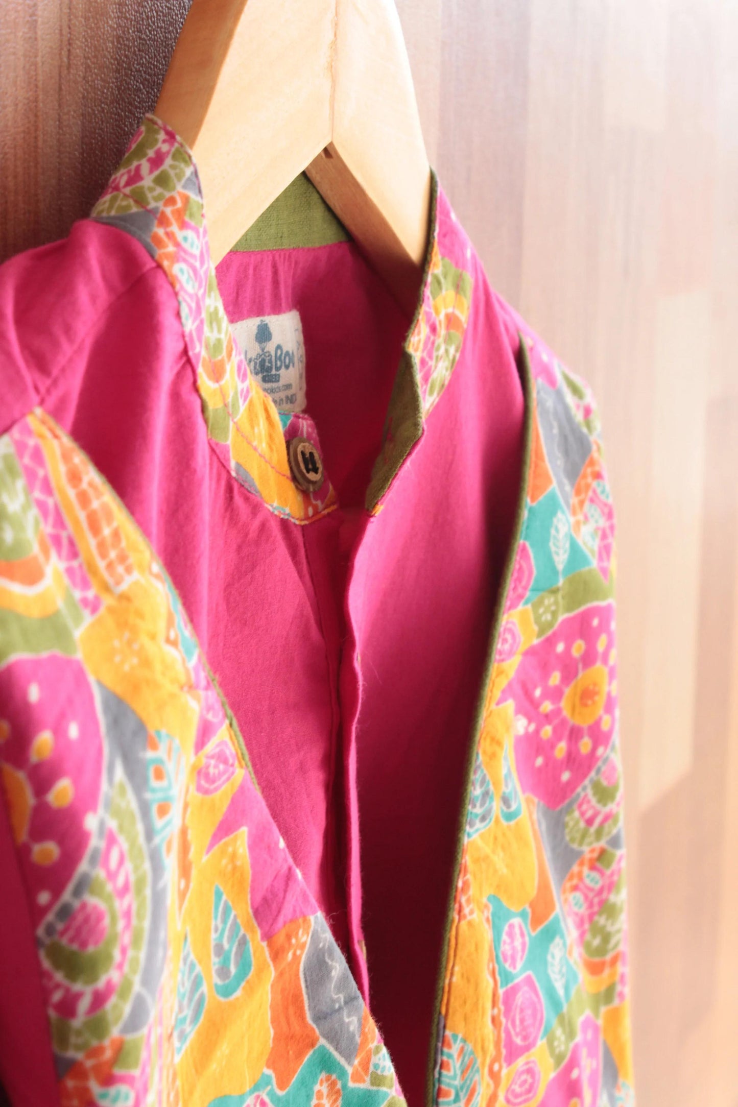 Peekaboo Boy’s Pink All-Over Print Kurta & Solid Dhoti Pant Set – Comfortable Cotton"