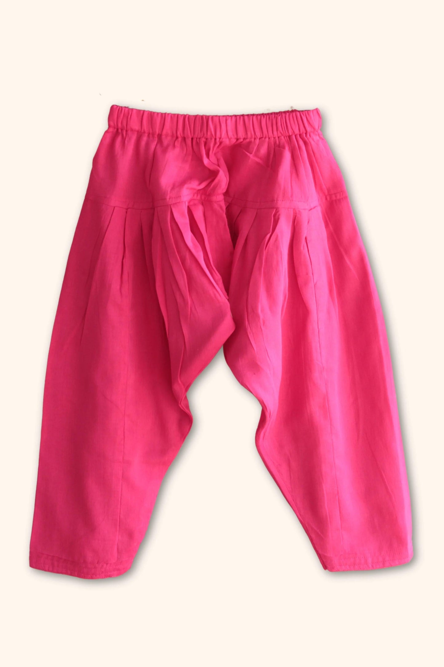 Peekaboo Boy’s Pink All-Over Print Kurta & Solid Dhoti Pant Set – Comfortable Cotton"