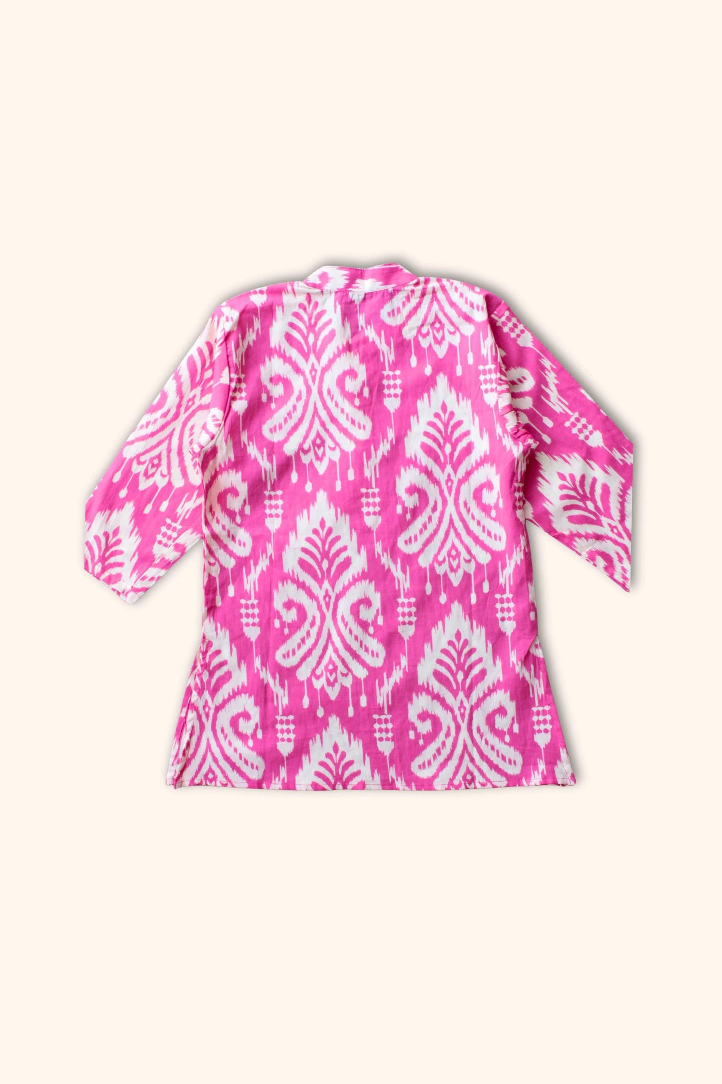 Smart Outdoor Dark Pink Cotton Blend Kurta Pyjama Set – 3/4 Sleeve Stylish Wear