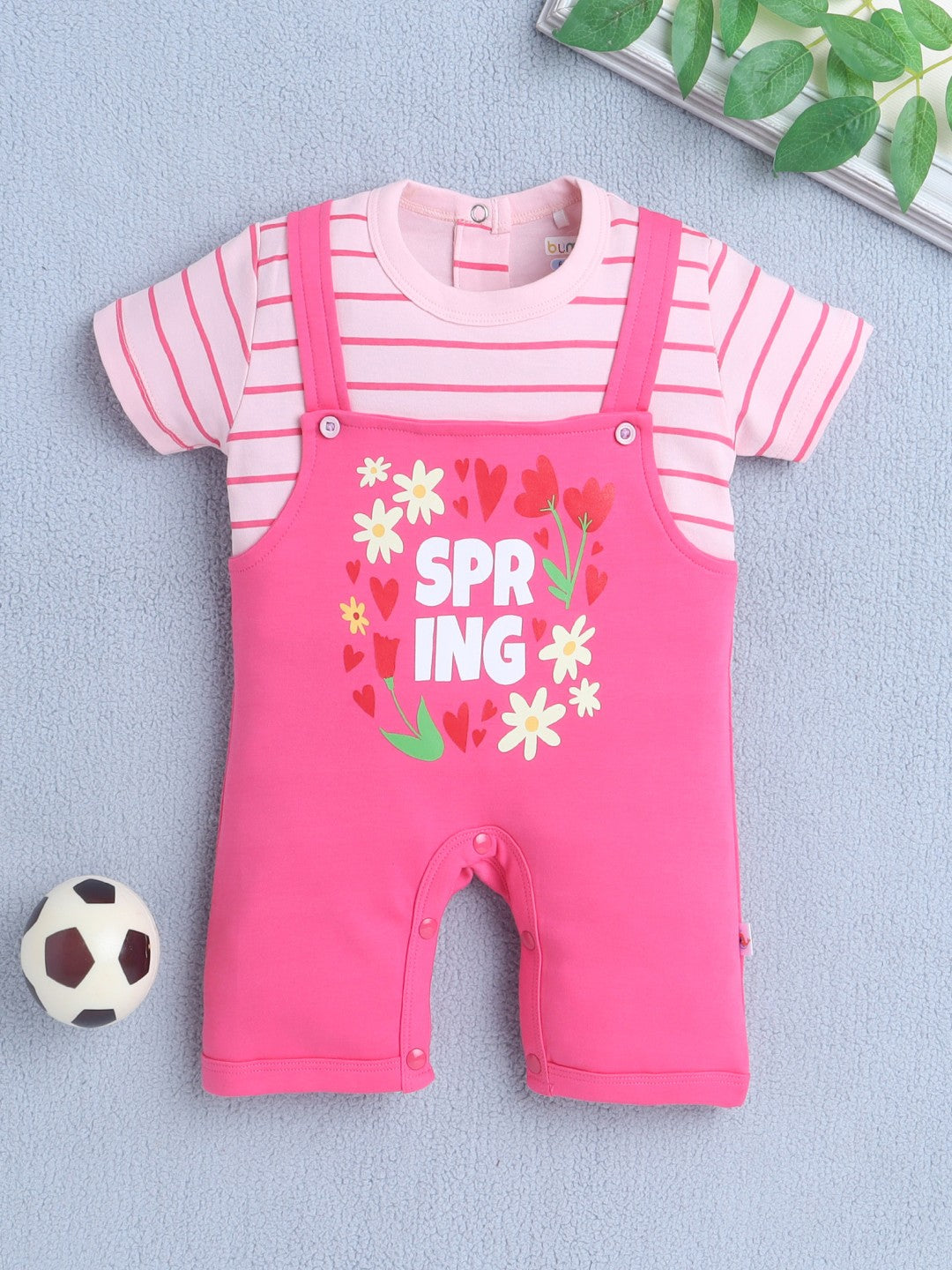 Slip into summer fun with Bumzee’s dark pink romper—easy snap buttons and comfy fit!