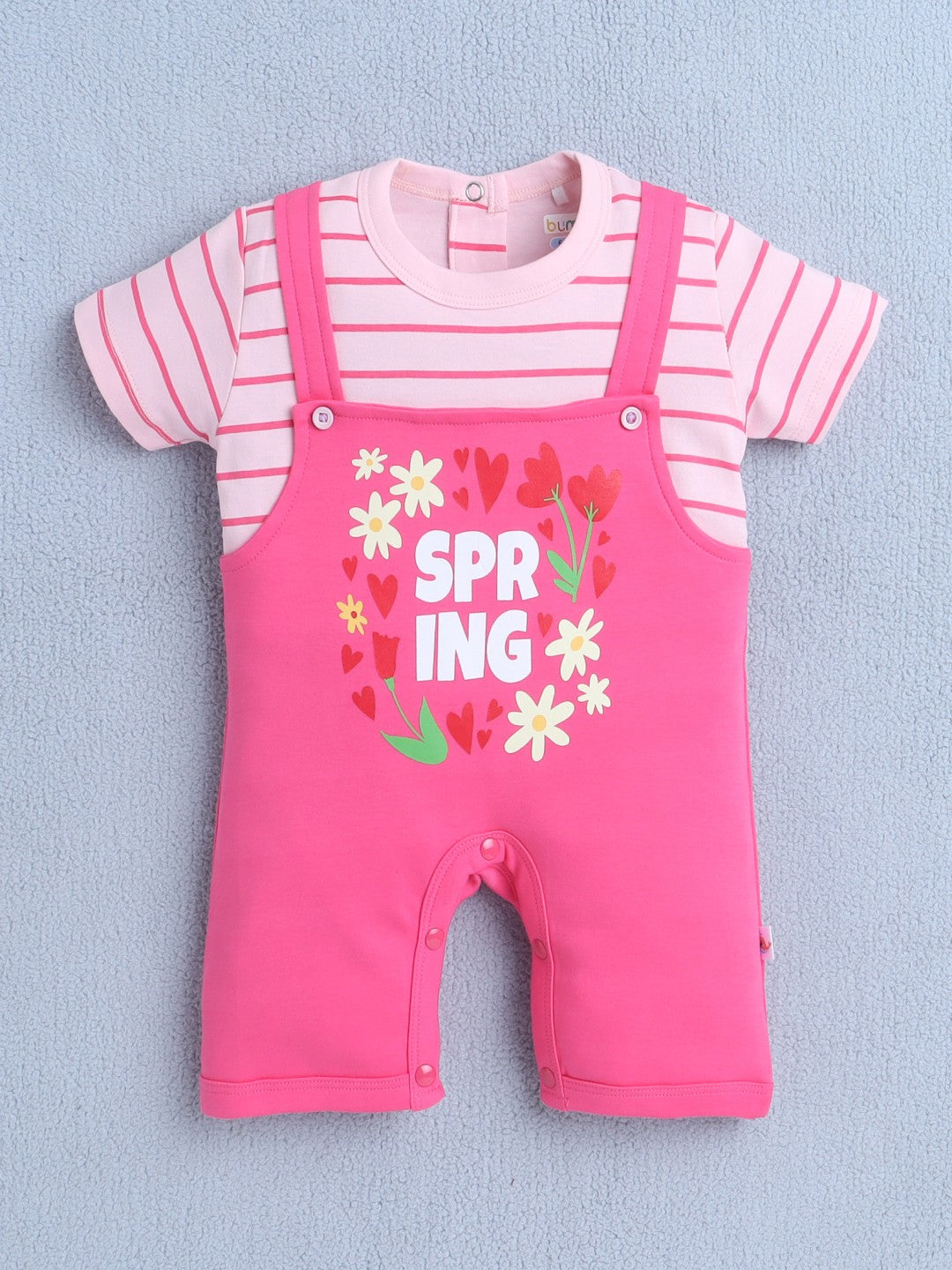 Slip into summer fun with Bumzee’s dark pink romper—easy snap buttons and comfy fit!