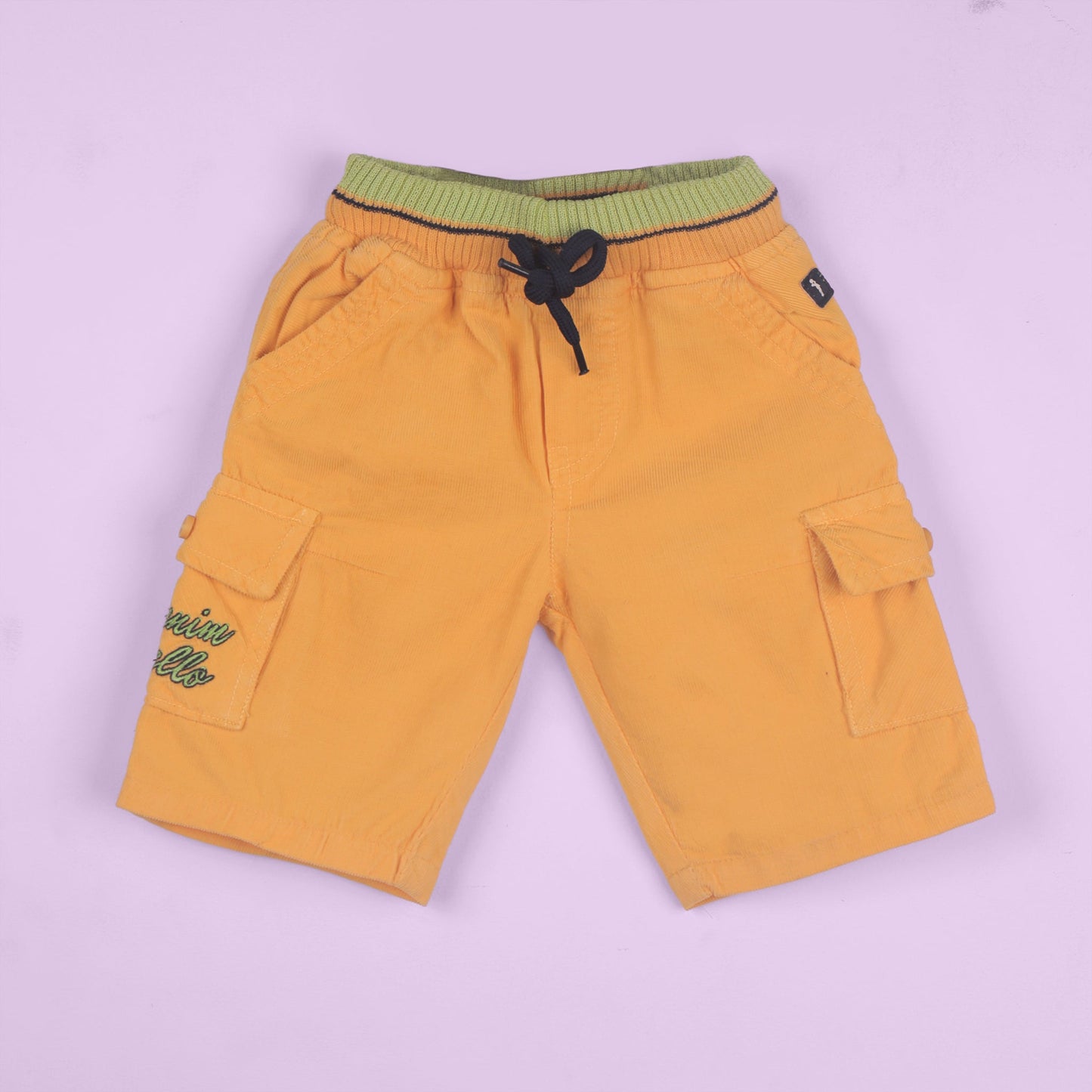 Cool Stripes – Boys’ Grey Cotton Blend Top & Shorts Combo