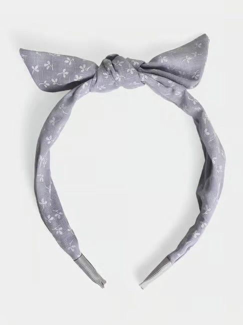 Gentle Grey Bow Knot Headband – Miarcus Stylish Girls’ Accessory