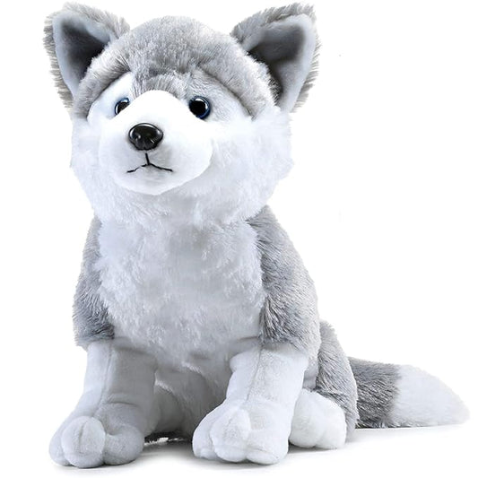 Webby Grey Plush Husky Dog – Soft & Cuddly Toy